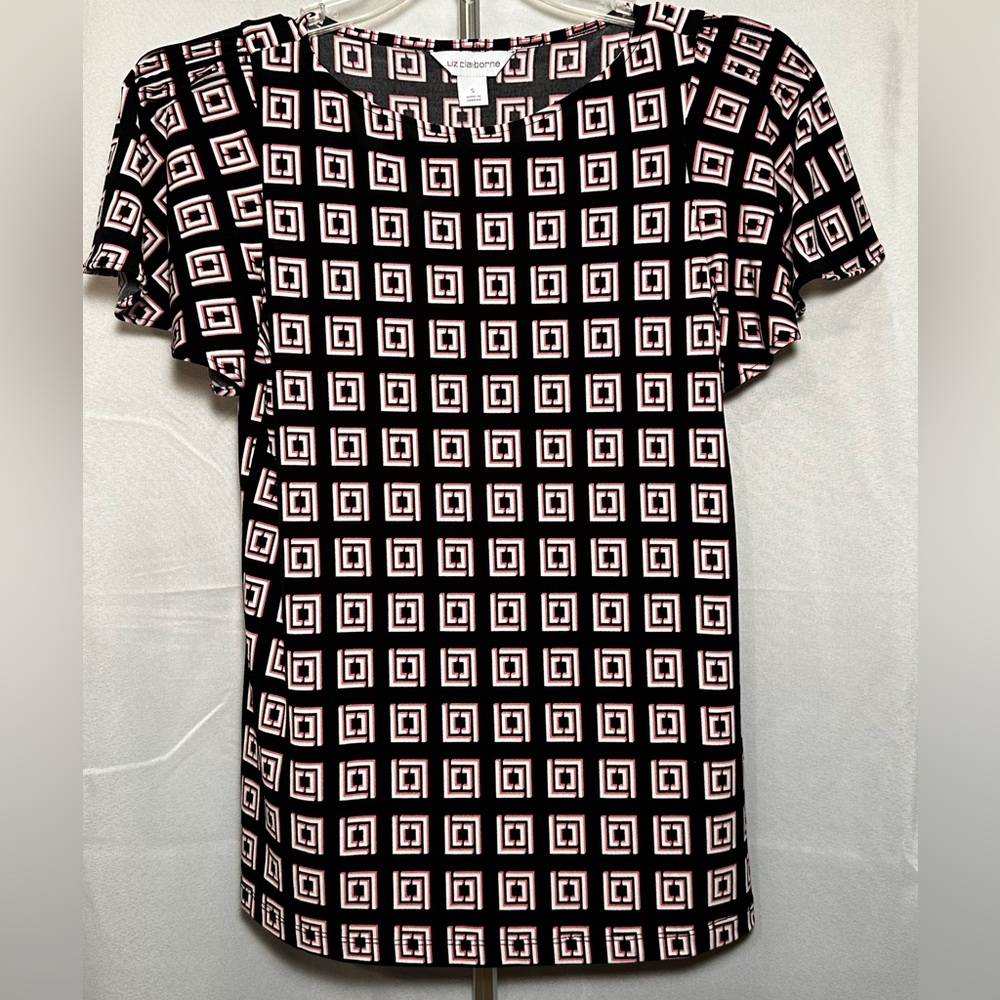 Liz Claiborne top. Size S. Great quality top. Polyester & Spandex blend.